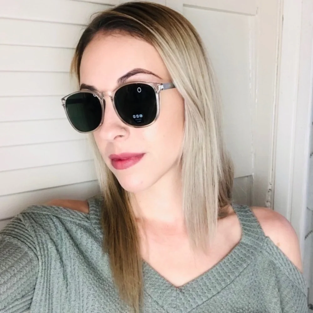 KOMONO Urkel Clear Silver Sunglasses NEW UV400
